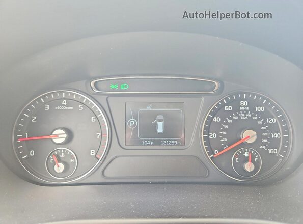 5XYPG4A35GG081897 2016 KIA SORENTO Silver Вид щитка приладів