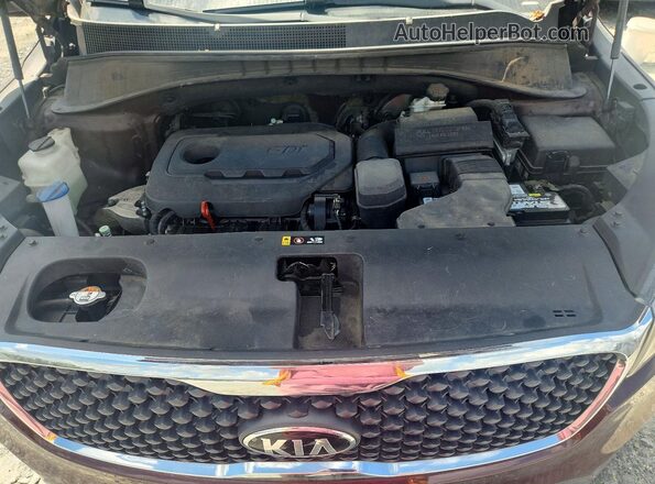 5XYPG4A36HG329446 2017 KIA SORENTO Burgundy Engine compartment view