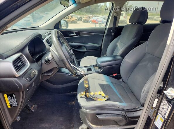5XYPG4A38GG148296 2016 KIA SORENTO Black წინა სალონის ხედი