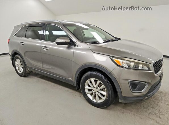 5XYPGDA39GG053844 2016 KIA SORENTO Серый Передняя правая четверть