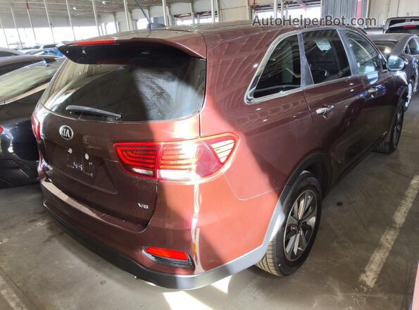 5XYPGDA50LG692545 2020 KIA SORENTO Maroon Tył prawy