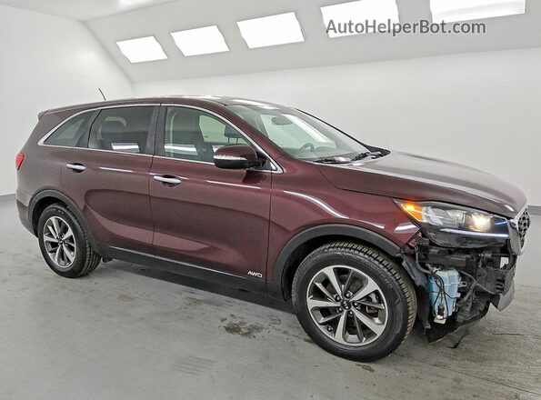 5XYPGDA50LG692545 2020 KIA SORENTO Maroon Przód prawy