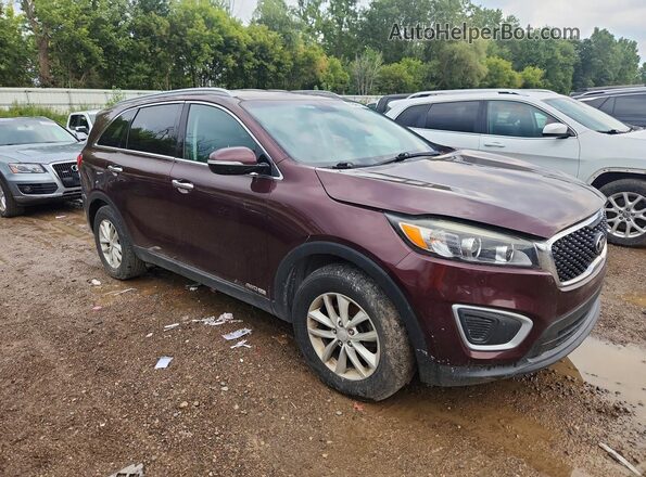 5XYPGDA52HG225246 2017 KIA SORENTO Бордовый Передняя правая четверть