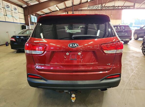 5XYPGDA54HG191990 2017 KIA SORENTO Red უკანა ხედი