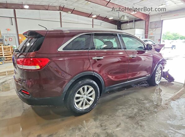 5XYPGDA5XHG313686 2017 KIA SORENTO Burgundy Задня права чверть