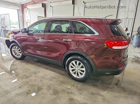 5XYPGDA5XHG313686 2017 KIA SORENTO Burgundy Задня ліва чверть