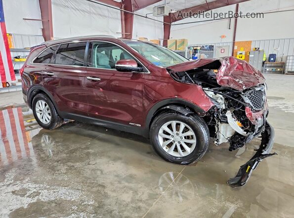 5XYPGDA5XHG313686 2017 KIA SORENTO Burgundy Передня права чверть