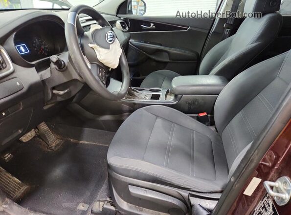 5XYPGDA5XHG313686 2017 KIA SORENTO Burgundy Вид салону спереду