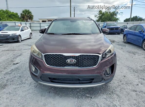 5XYPH4A17GG008512 2016 KIA SORENTO Maroon წინა ხედი