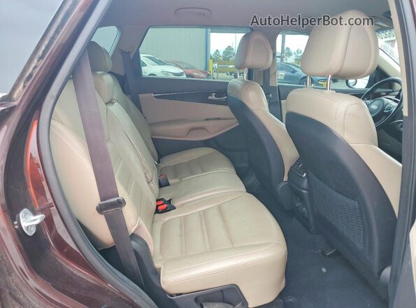 5XYPH4A17GG008512 2016 KIA SORENTO Maroon უკანა სალონის ხედი