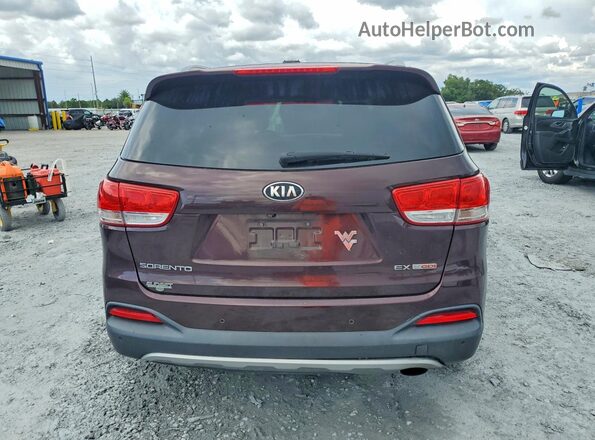 5XYPH4A17GG008512 2016 KIA SORENTO Maroon უკანა ხედი