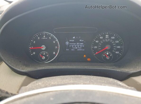 5XYPH4A17GG008512 2016 KIA SORENTO Maroon ხელსაწყოთა პანელის ხედი