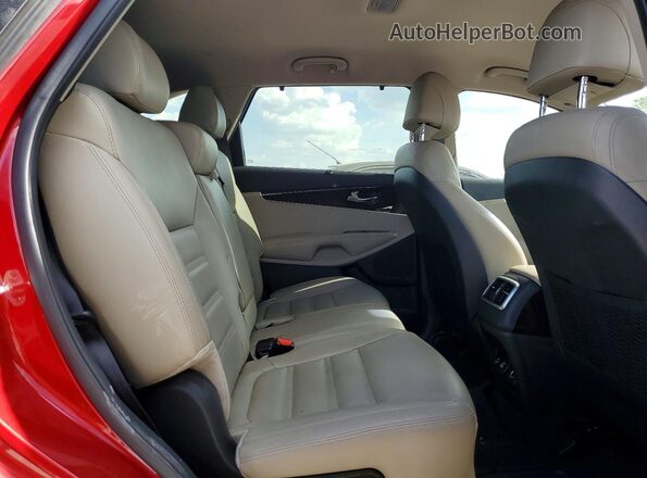 5XYPH4A52HG233540 2017 KIA SORENTO Maroon Rear interior view