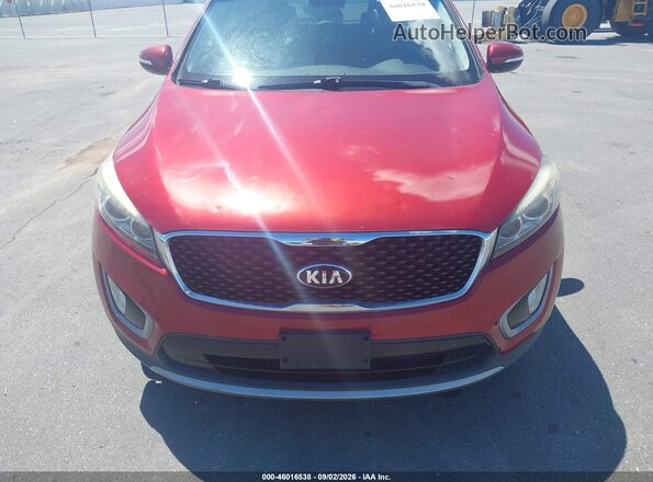 5XYPH4A53GG158331 2016 KIA SORENTO Red Front view