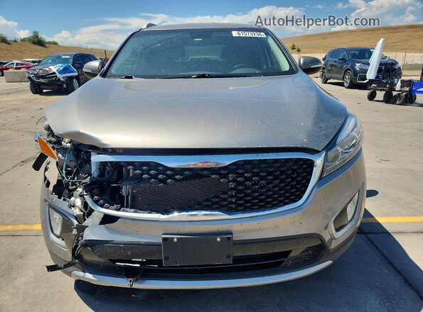 5XYPHDA19HG244063 2017 KIA SORENTO Gray Vista frontal