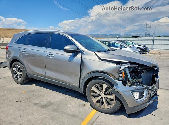 5XYPHDA19HG244063 2017 KIA SORENTO Gray Delantero derecho