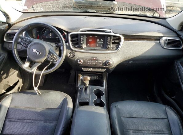 5XYPHDA55HG321546 2017 KIA SORENTO Burgundy Dashboard view
