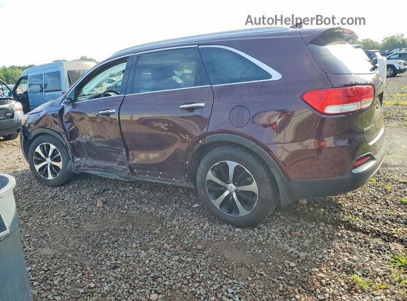 5XYPHDA55HG321546 2017 KIA SORENTO Burgundy Rear left