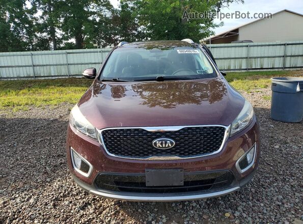 5XYPHDA55HG321546 2017 KIA SORENTO Burgundy Front view