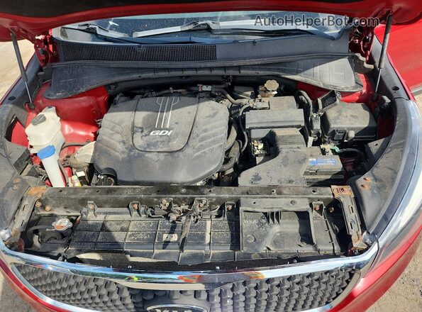 5XYPHDA56JG366775 2018 KIA SORENTO Красный Вид подкапотного пространства