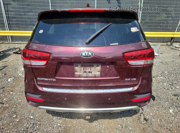 5XYPKDA59GG134942 2016 KIA SORENTO Burgundy Widok z tyłu