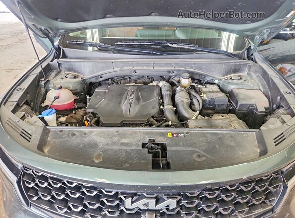 5XYRKDLF2PG183303 2023 KIA SORENTO Green Widok komory silnika