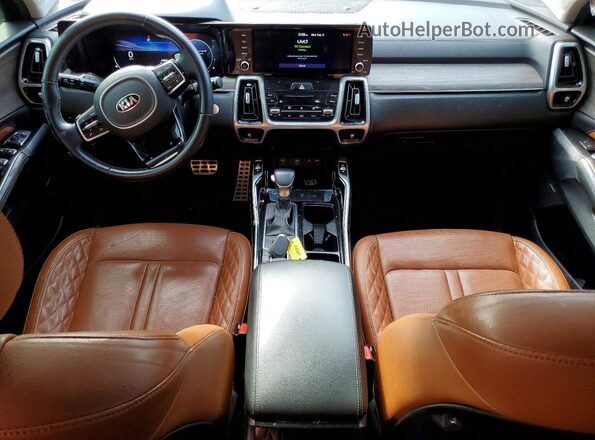 5XYRKDLF6MG044304 2021 KIA SORENTO Gray წინა პანელის ხედი