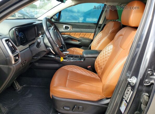5XYRKDLF6MG044304 2021 KIA SORENTO Gray წინა სალონის ხედი