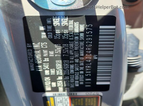 5XYRL4JC4RG291575 2024 KIA SORENTO Gray ძრავის განყოფილების ხედი