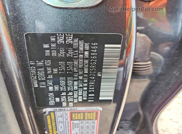 5XYRL4JC5RG268466 2024 KIA SORENTO Угольный Вид наклейки с VIN-кодом
