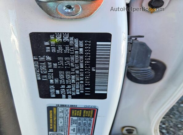 5XYRLDJC7RG293322 2024 KIA SORENTO White Widok wnętrza 360 stopni