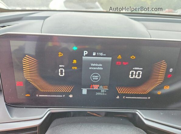 5XYRLDJC7SG321612 2025 KIA SORENTO Серый Вид щитка приборов