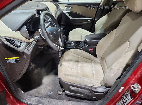 5XYZT3LB1JG542409 2018 HYUNDAI SANTA Burgundy Սալոնի դիմացի տեսք