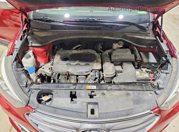 5XYZT3LB1JG542409 2018 HYUNDAI SANTA Burgundy Շարժիչի բաժամունքի տեսք