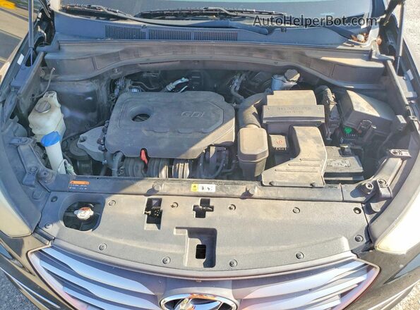 5XYZT3LB4HG402770 2017 HYUNDAI SANTA Black ძრავის განყოფილების ხედი
