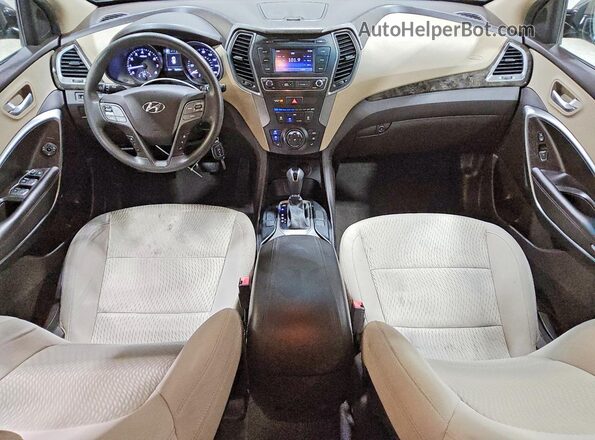 5XYZT3LB7JG524223 2018 HYUNDAI SANTA Blue Dashboard view