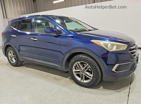 5XYZT3LB7JG524223 2018 HYUNDAI SANTA Blue Front right