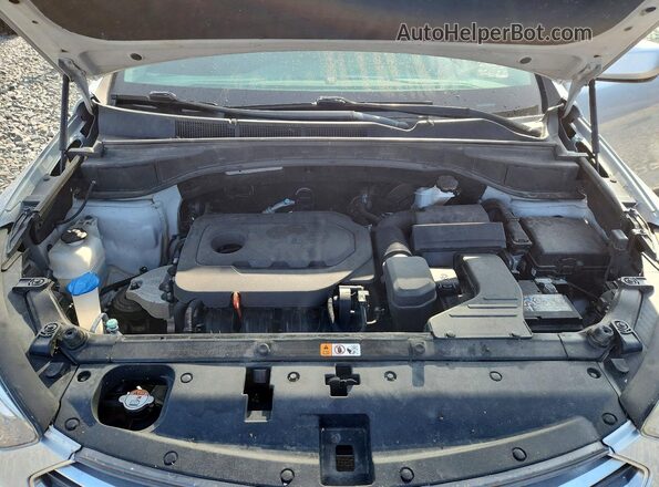 5XYZT3LB8JG562916 2018 HYUNDAI SANTA Серебряный Вид подкапотного пространства