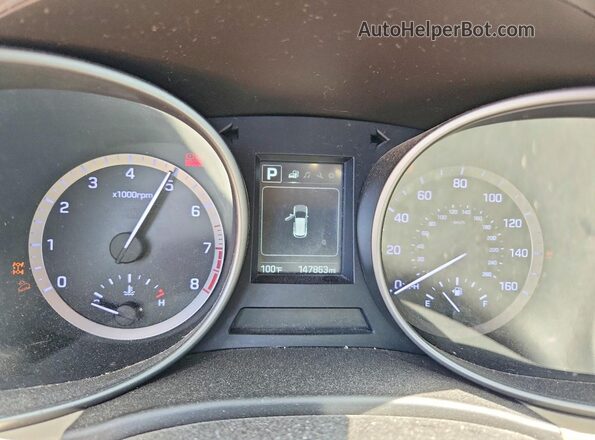5XYZTDLB0JG559739 2018 HYUNDAI SANTA Gray Вид щитка приладів