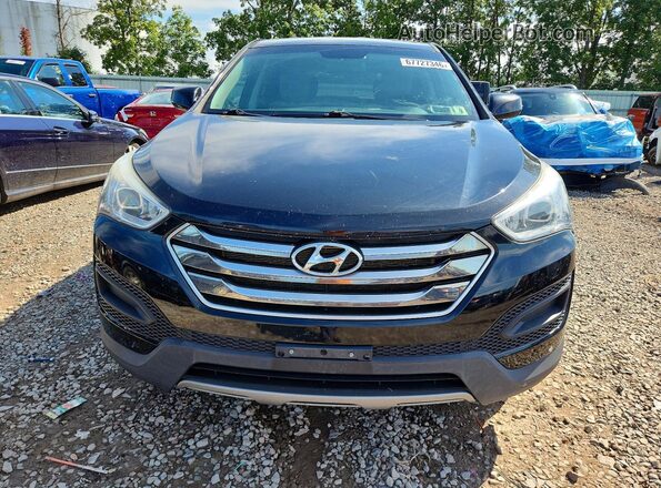 5XYZTDLB2GG369479 2016 HYUNDAI SANTA Black Widok z przodu