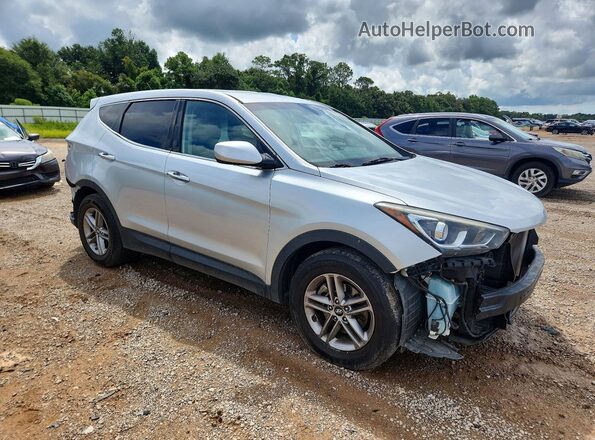 5XYZTDLB9JG557410 2018 HYUNDAI SANTA Silver Delantero derecho