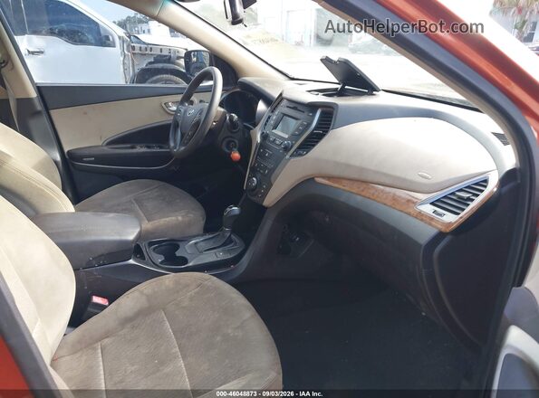 5XYZU3LB9GG336762 2016 HYUNDAI SANTA FE SPORT Orange Widok wnętrza z przodu
