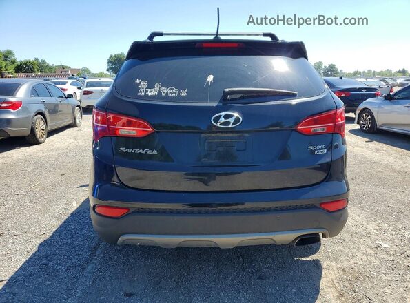5XYZUDLB0GG308841 2016 HYUNDAI SANTA Black Widok z tyłu