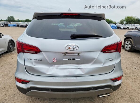 5XYZUDLB0HG455520 2017 HYUNDAI SANTA Silver Widok z tyłu