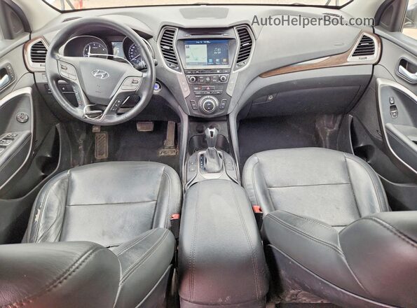 5XYZUDLB0HG455520 2017 HYUNDAI SANTA Silver Widok deski rozdzielczej