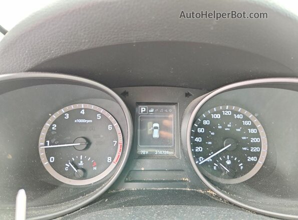 5XYZUDLB0HG455520 2017 HYUNDAI SANTA Silver Widok zestawu wskaźników