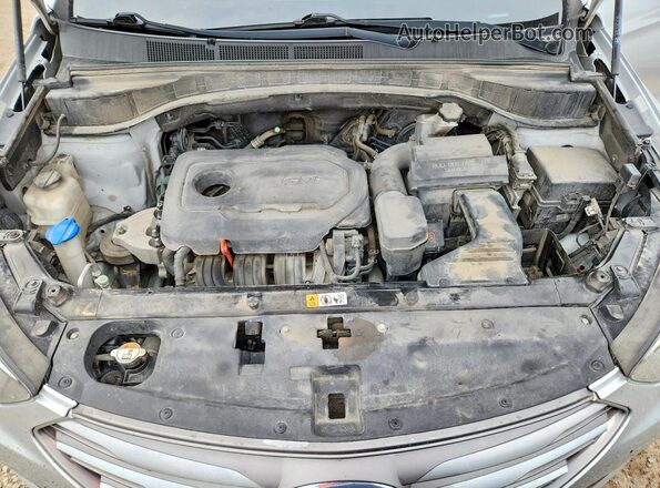 5XYZUDLB0HG455520 2017 HYUNDAI SANTA Silver Widok komory silnika
