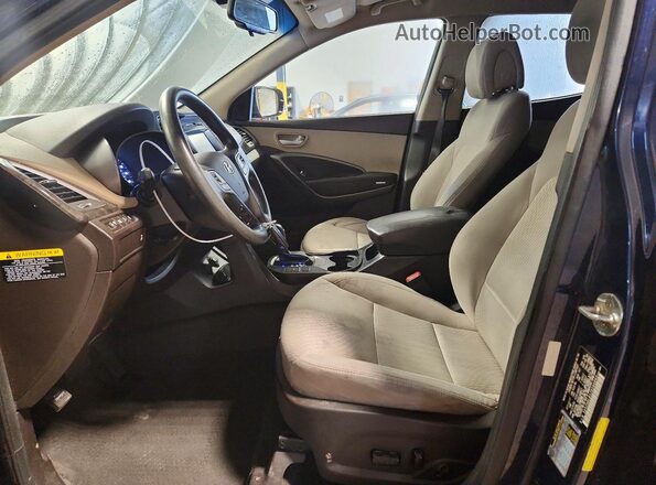5XYZUDLB1JG546849 2018 HYUNDAI SANTA Blue Вид салону спереду