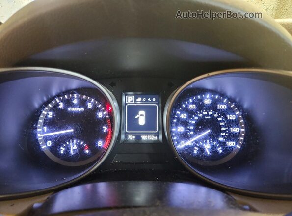 5XYZUDLB1JG546849 2018 HYUNDAI SANTA Blue Вид щитка приладів