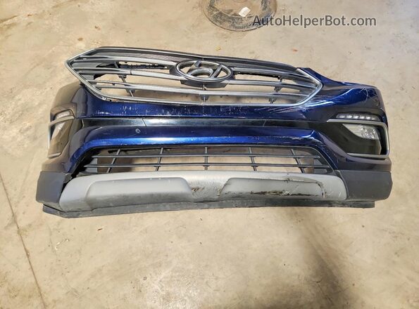 5XYZUDLB1JG546849 2018 HYUNDAI SANTA Blue Вид підкапотного простору